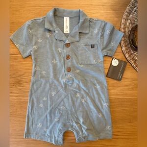 Gerber Modern Moments Blue Baby Romper